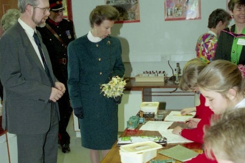 Princess Anne was a visitor to Tunstall School in May 1994.
