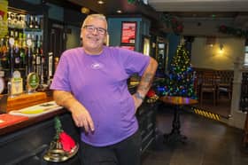 Tony Crofts, the new landlord at The Blue Ball pub in Wharncliffe Side, Sheffield, which has reopened following a long closure