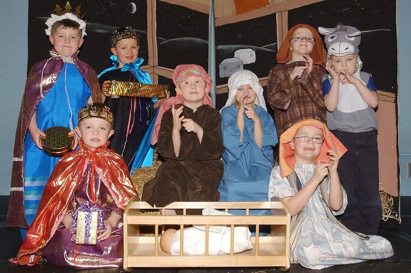Pupils at George Washington Primary School who used sign language during their Nativity in 2007