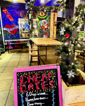 A very festive-looking Cheap Dates.
