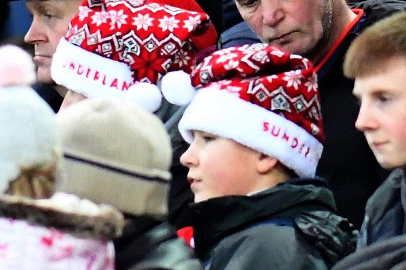 Festive hats for these Sunderland fans at the Boxing Day match in 2019.
Lad Baby were back with another chart topper. This time, it was I Love Sausage Rolls.