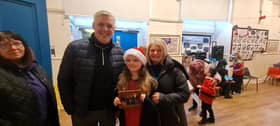 Young Evie Bingham, of Eckington's Marsh Lane Primary School, has won MP Lee Rowley's annual Christmas card competition. 