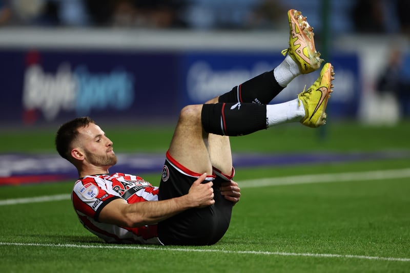 Is working his way back to fitness after playing for Sheffield United Under-23s in midweek but the trip to Villa is likely to come too soon for his senior return