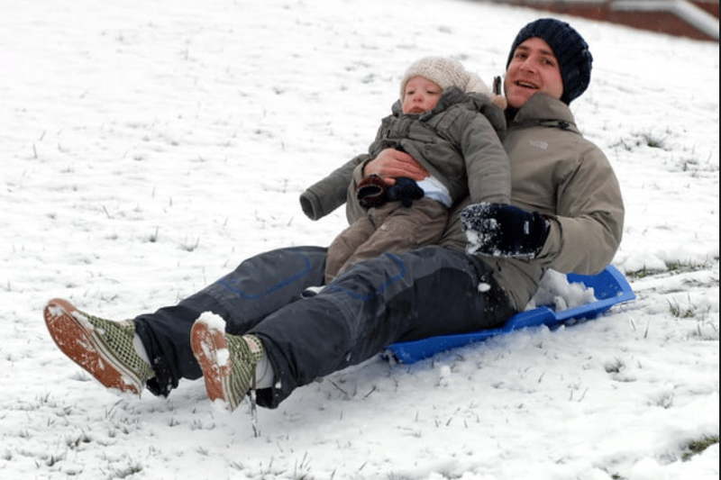 Sledging on The Leas 14 years ago. Does this bring back happy memories? 