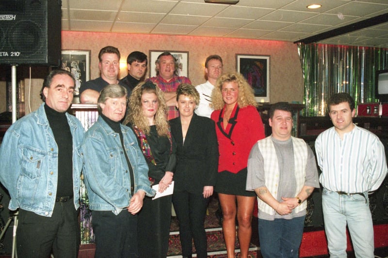 Some of the contestants who took part in a talent show at the pub in 1995.