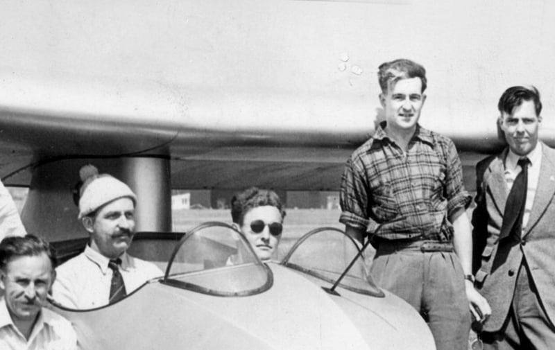 Express Reflections: members of Blackpool and Fylde Gliding Club in July 1955