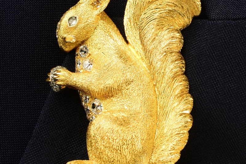 A gold and diamond squirrel brooch caused a stir in February. Created by renowned jeweller Rene Boivin, it realised £11,440 – way above the £2,600 price tag.The auction spokesperson said: “This playful yet elegant brooch captured the hearts of bidders with its whimsical design and sparkling diamonds.”