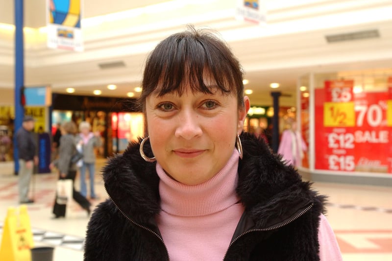This shopper took time out to tell the Echo about her New Year resolutions in 2004.