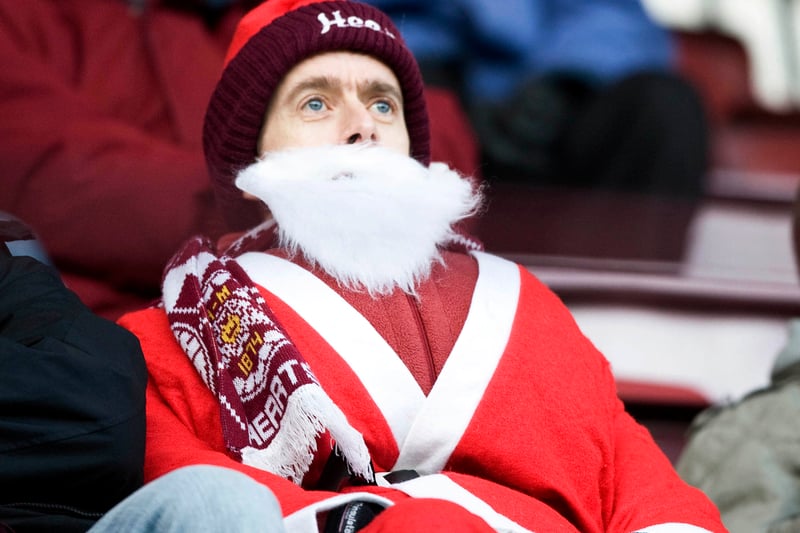 There's no shortage of Santas at Tynecastle at Christmas.