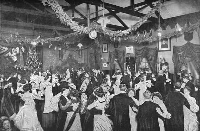 A Christmas dance at the German Gymnasium, London, circa 1902 (1903) (Photo by The Print Collector/Getty Images)