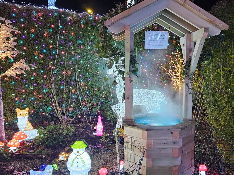 Visitors can donate their coins at the wishing well and make a wish.
