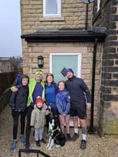 Martha was joined by her family as she embarked on her Christmas Eve run for Sheffield Children's Hospital