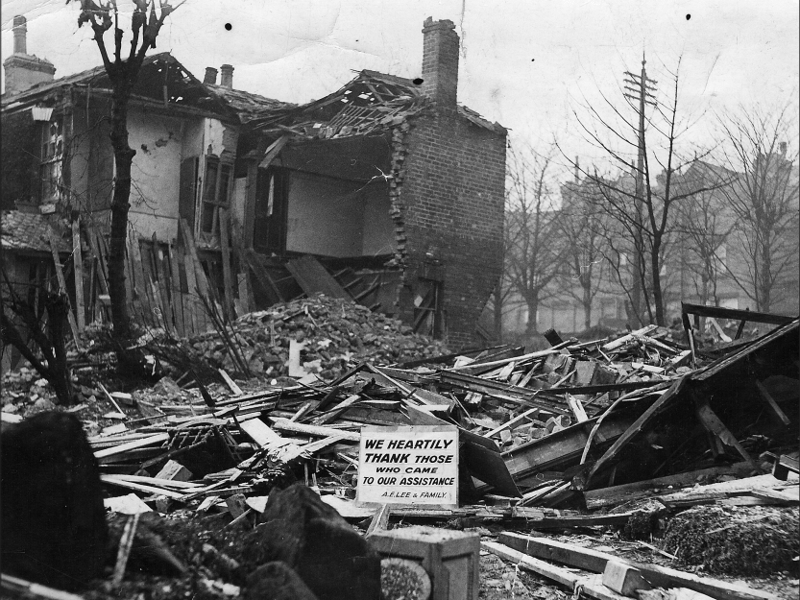 A heartwarming note amid the wreckage of the Sheffield Blitz