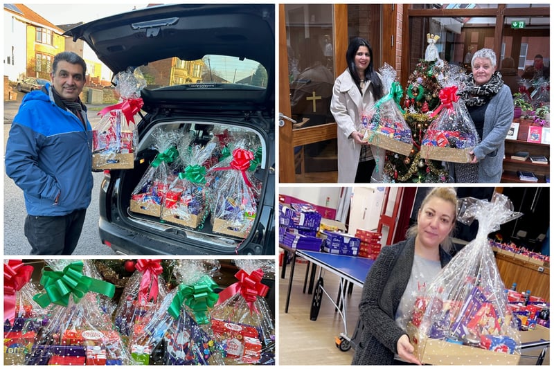 Darnall foodbank gifted 130 Christmas hampers to unsung heroes in the Tinsley and Darnall area in time for the festive season of 2023. The project was led by Zahira Naz and Adeel Zaman alongside a local team of committed volunteers. They also distributed vegetable boxes so that locals could cook their Christmas dinners without worrying about purchasing any items. (December 27, 2023 - full story here: https://www.thestar.co.uk/news/darnall-foodbank-kindhearted-sheffielders-gift-free-festive-hampers-to-unsung-heroes-and-those-in-need-4458087)