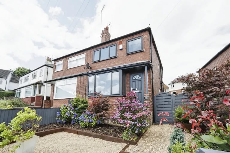 This two-bedroom home on Moorside Drive is for sale with Bridgfords for £210,000.