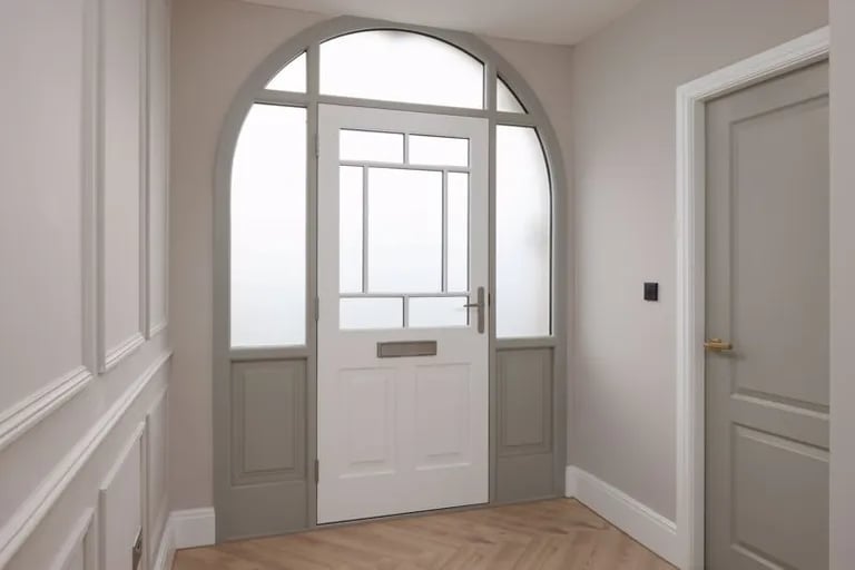 A large entry door takes you into the hall.