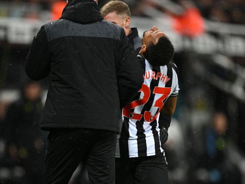 Murphy dislocated his shoulder against Borussia Dortmund and would reinjure this just minutes after coming on against Arsenal a couple of weeks later. That injury required surgery and meant Murphy would face a few months on the sidelines. It’s likely that the winger has another month to go in his recovery. Expected return date: Aston Villa (a) - 30/01