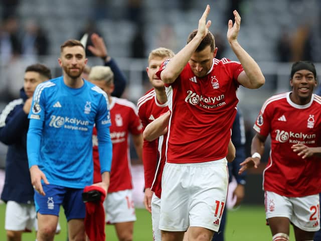 Chris Wood of Nottingham Forest is seen at full time during the Premier League match between Newcastle United and Nottingham Forest at St. James Park on December 26, 2023 in Newcastle upon Tyne, England. (Photo by Ian MacNicol/Getty Images)