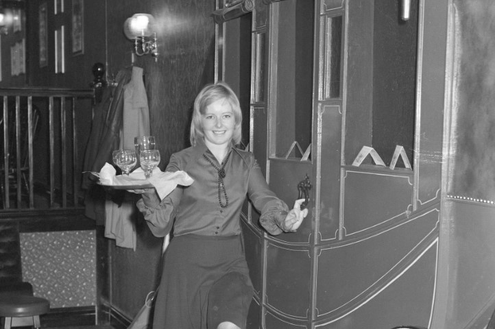 Serving at the Painted Wagon saloon in Holmeside in 1974.