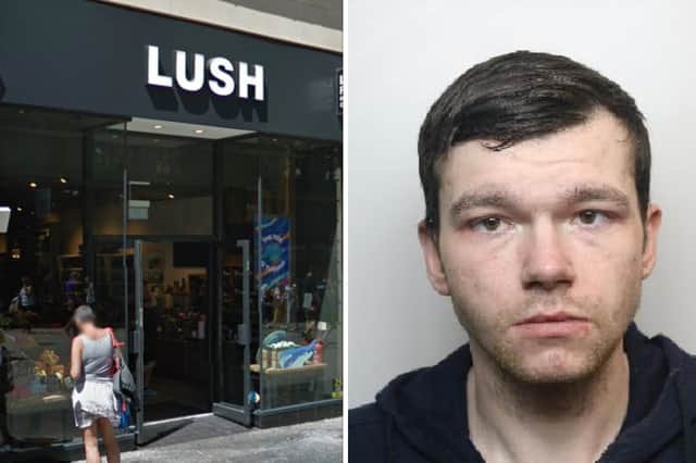 Connor Francis-Stock, aged 24, of no fixed address, has been jailed for theft offences from Sheffield stores, including Lush, JD Sports and HMV.