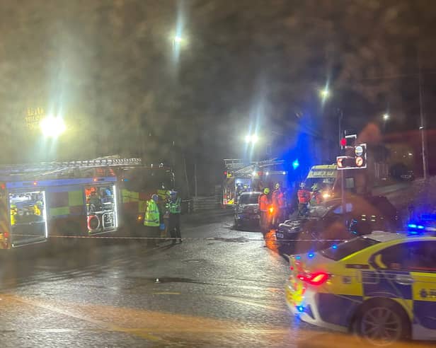 A large emergency response was captured on Myrtle Road at its junction with Queens Road on December 27.(Photo: Andy Kershaw)