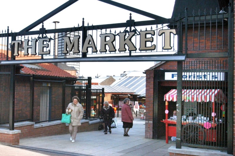 The entrance to the market as it looked in 2004.