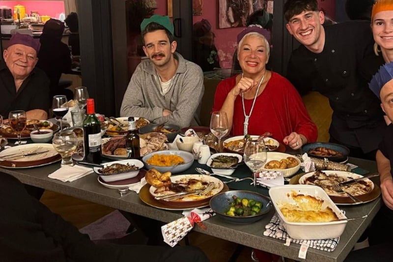Denise Welch shared an image of her family enjoying Christmas dinner together, including famous ex-husband Tim Healy, and their superstar singer son, Matty Healy.