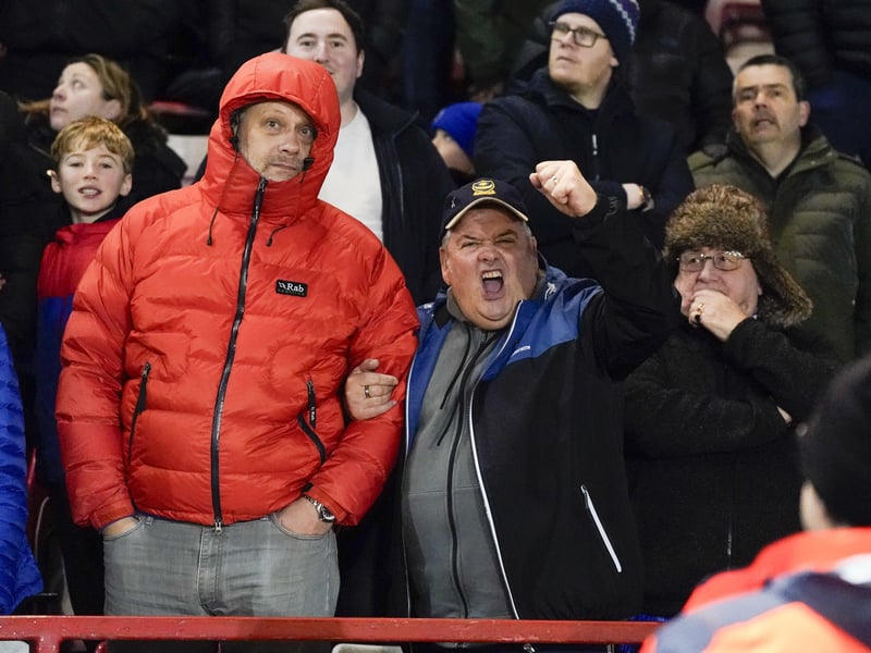 1,335 Pompey fans made the Friday night trip to Exeter's St James Park
