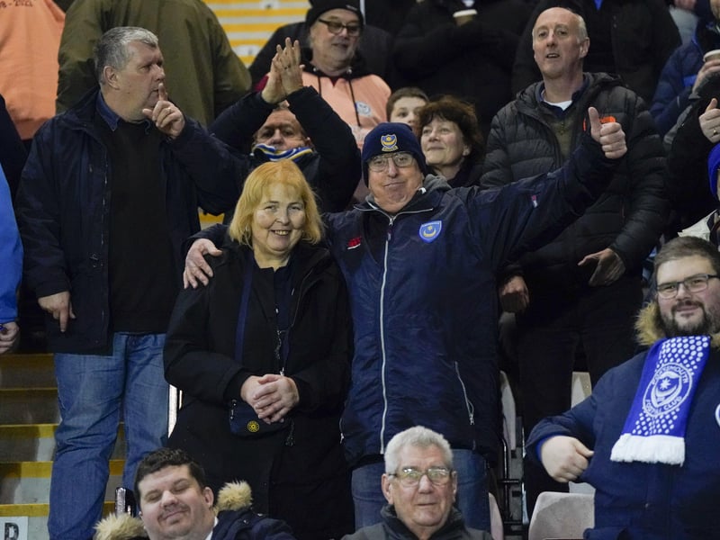 The superb Pompey fans getting behind their team