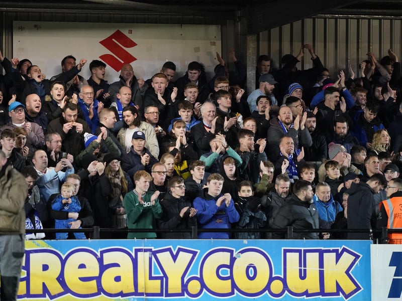 1,335 Pompey fans made the Friday night trip to Exeter's St James Park