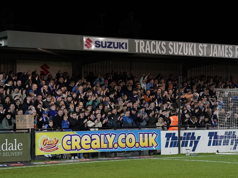 A packed away end at Exeter's St James Park