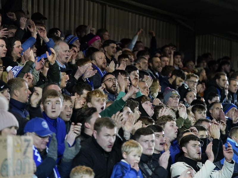 1,335 Pompey fans made the Friday night trip to Exeter's St James Park