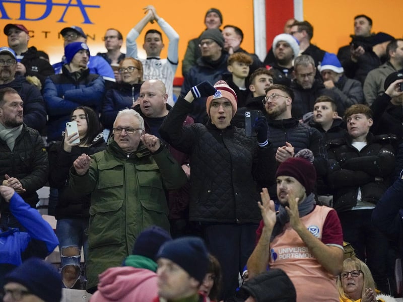 The superb Pompey fans getting behind their team