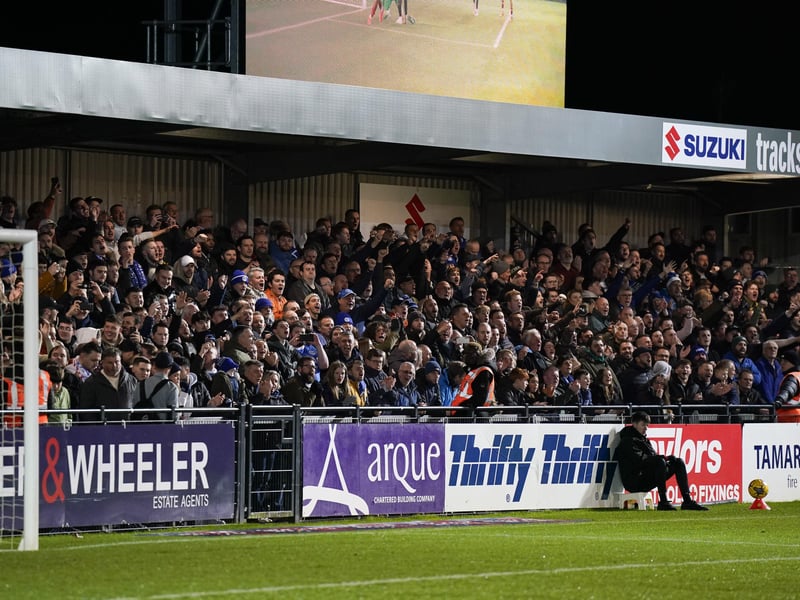 1,335 Pompey fans made the Friday night trip to Exeter's St James Park