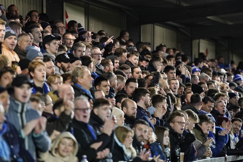 1,335 Pompey fans made the Friday night trip to Exeter's St James Park