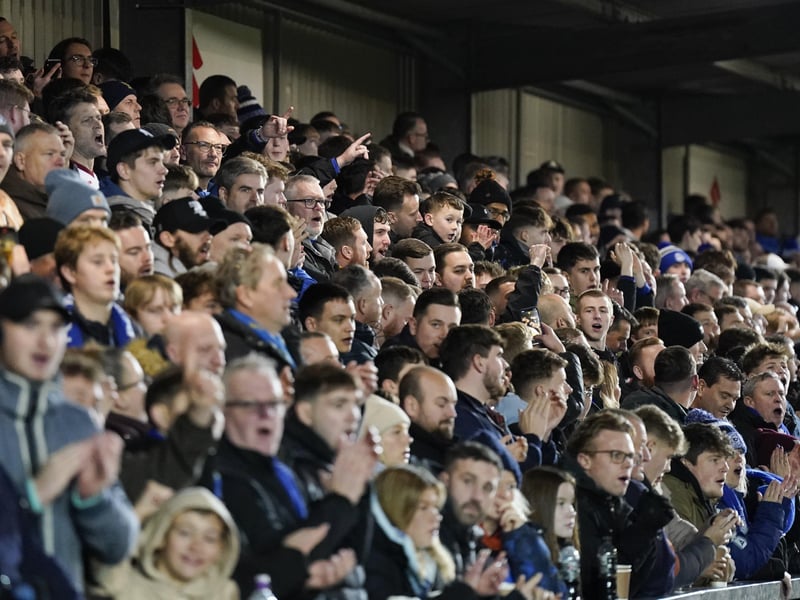 1,335 Pompey fans made the Friday night trip to Exeter's St James Park