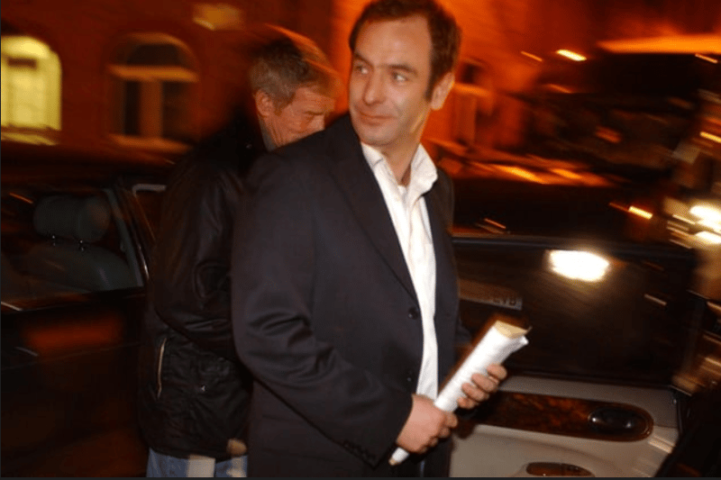 Robson Green is pictured leaving St Hilda's Church after filming for the third series of Wire In The Blood in 2004.