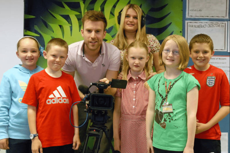 These students took part in filming for the children's TV programme Roar 15 years ago. Remember it?