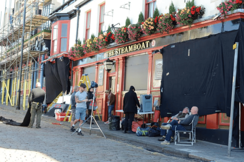 The filming of Vera came to the Mill Dam's Steamboat and The Mission to Seafarers in 2015