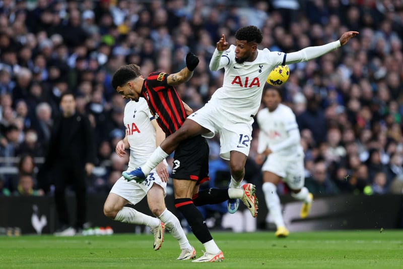 The Brazilian may not be a centre back but he's certainly a defender and does what is asked of him. A clean strike from outside the opposition box in the first half even drew a save from Neto. (Photo by Julian Finney/Getty Images)