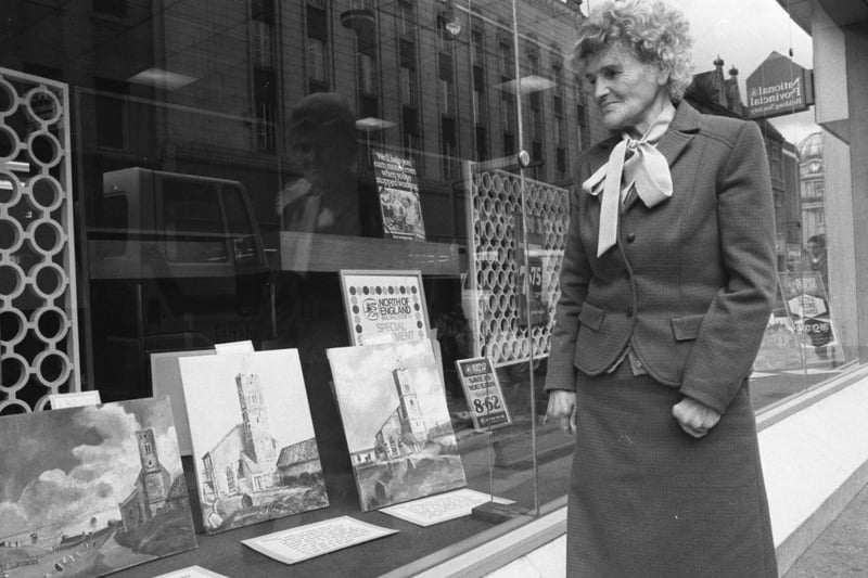 A painting exhibition by Doris Watson, 72, was held to boost the appeal fund for Sunderland's St Peter's Church. 
The paintings were on display at the North of England Building Society in Fawcett Street.