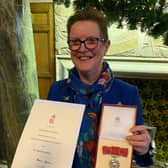 Catherine Bailey has been presented with her BEM, which she was listed for in the King's Birthday Honours in 2023.