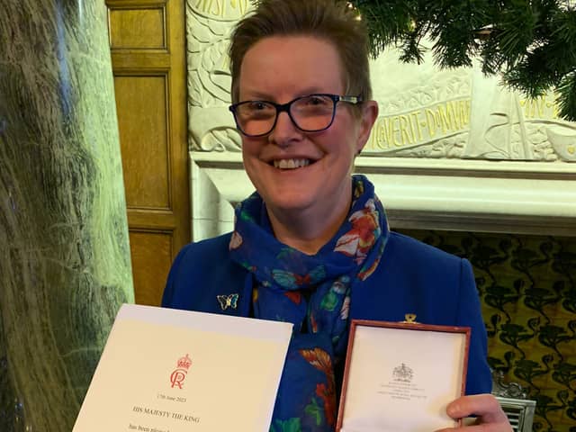 Catherine Bailey has been presented with her BEM, which she was listed for in the King's Birthday Honours in 2023.