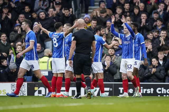 Paddy Lane celebrates his opener in front of an ecstatic North Stand