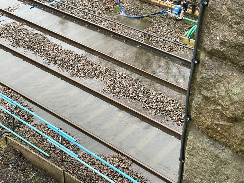 Heavy rain caused the Met Office to issue a yellow weather warning for rain in place until 9pm on Tuesday January 2.