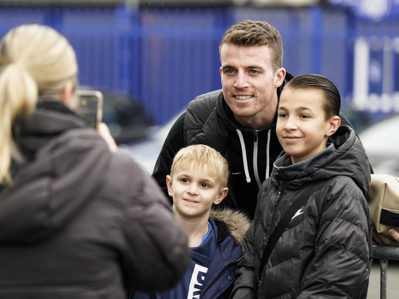 2 January 2024: Conor Shaughnessy with young Pompey fans ahead of the side's 2-1 win over Stevenage