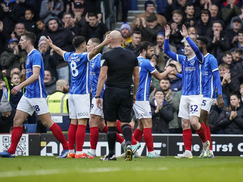 Paddy Lane is lauded by his team-mates after his opener against Stevenage
