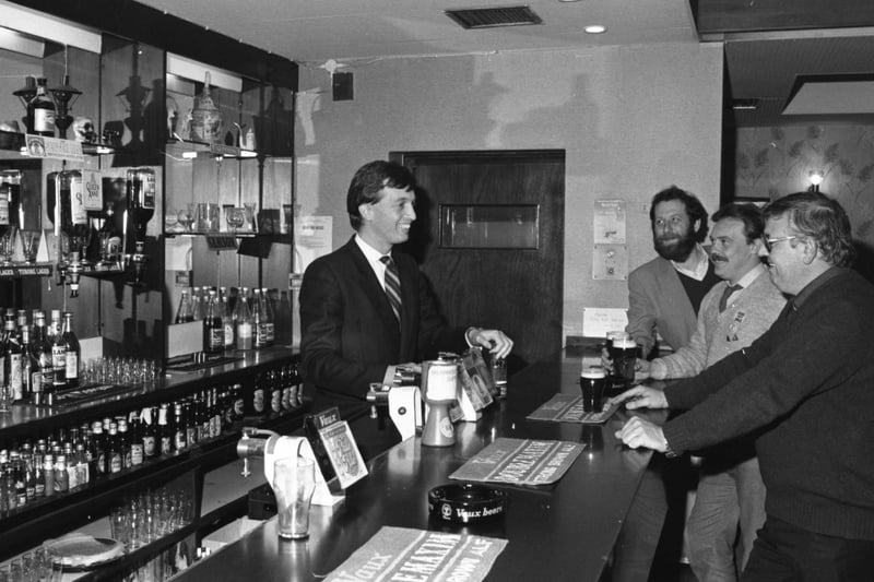 A look inside the Sunderland North Labour Club in November 1984.
Pictured right to left, are Gordon Robson, Jimmy Robinson and Bob Clay with Tony Clark, sales manager Vaux, left, in the club which was formerly Monkwearmouth Working Men's Club.