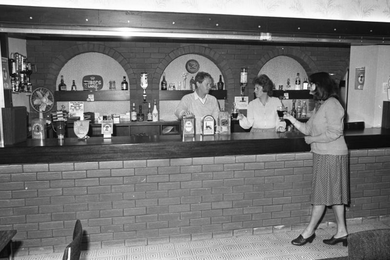 Red House Community Centre's new brick-fronted bar in the new look lounge. The extensions cost £50,000 in September 1984.