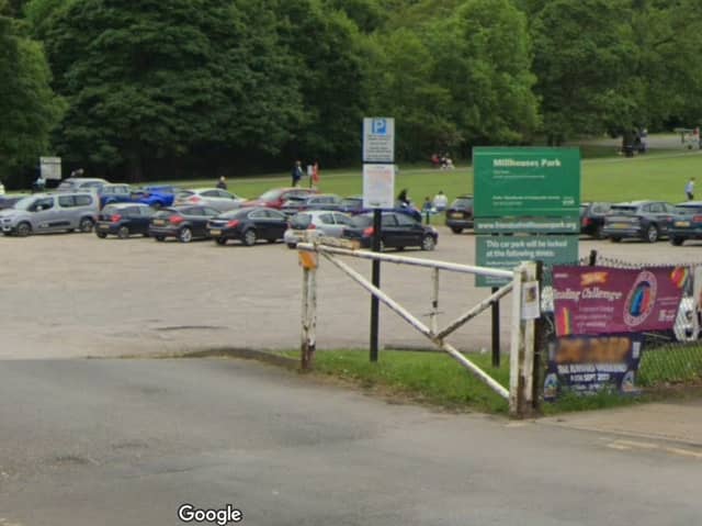 Areas near the River Sheaf, including Millhouses Park, have been put on flood alert. Picture: Google